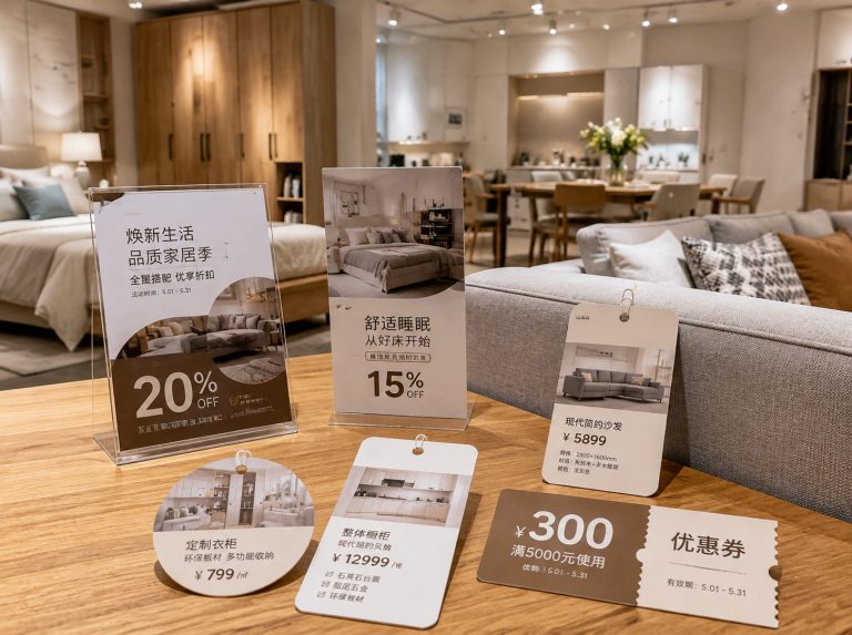 大同家具门店单页海报与吊牌
